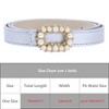 INSPIRE CHIC Women's Pearl Buckle PU Leather Skinny Adjustable Dress Pants Waist Belts 1 Pcs - 4 of 4