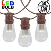 Novelty Lights 100 Feet Heavy Duty Light Strings and Sets with 50 In-Line E26 Sockets, Brown Wire PVC Stringer, 24" Spacing, Non-Connectable - 2 of 4