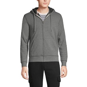 Lands' End Men's Serious Sweats Full Zip High Pile Fleece Hoodie - 1 of 4