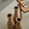 Gulches 3PC elegant artificial rattan floor vase for living room decoration, entrance , hallway - a versatile home decoration for silk flower, Beige - 3 of 4