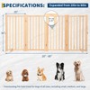 GustoWave Paint-Free Wooden Freestanding Dog Gates for The House, Doorways, Stairs, Wood Dog Fences Indoor Pet Gate, Step Over Fence - 3 of 4