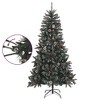 vidaXL Christmas Tree Green and white PVC, steel 70.9 in - 3 of 4