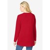 Woman Within Plus Size Perfect Long-Sleeve V-Neck Tunic - 3 of 4