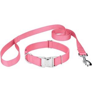 Country Brook Petz Premium Nylon Dog Collar and Leash Set for Small Medium Large Dogs - Vibrant 30+ Color Selection - 1 of 4