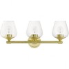 Livex Lighting Willow 3 - Light Vanity in  Satin Brass - 4 of 4