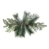 Transpac Artificial 26 in. White Christmas Frosted Evergreen Centerpiece with Pinecones - 3 of 4