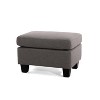 23.5"W Upholstered Accent Ottoman Chair with Durable Birch Legs -ModernLuxe - 3 of 4
