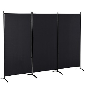 Aghana Digitals 3-Panel Beige Indoor Privacy Screen, 6' Height Adjustable Room Divider with Metal - 1 of 4