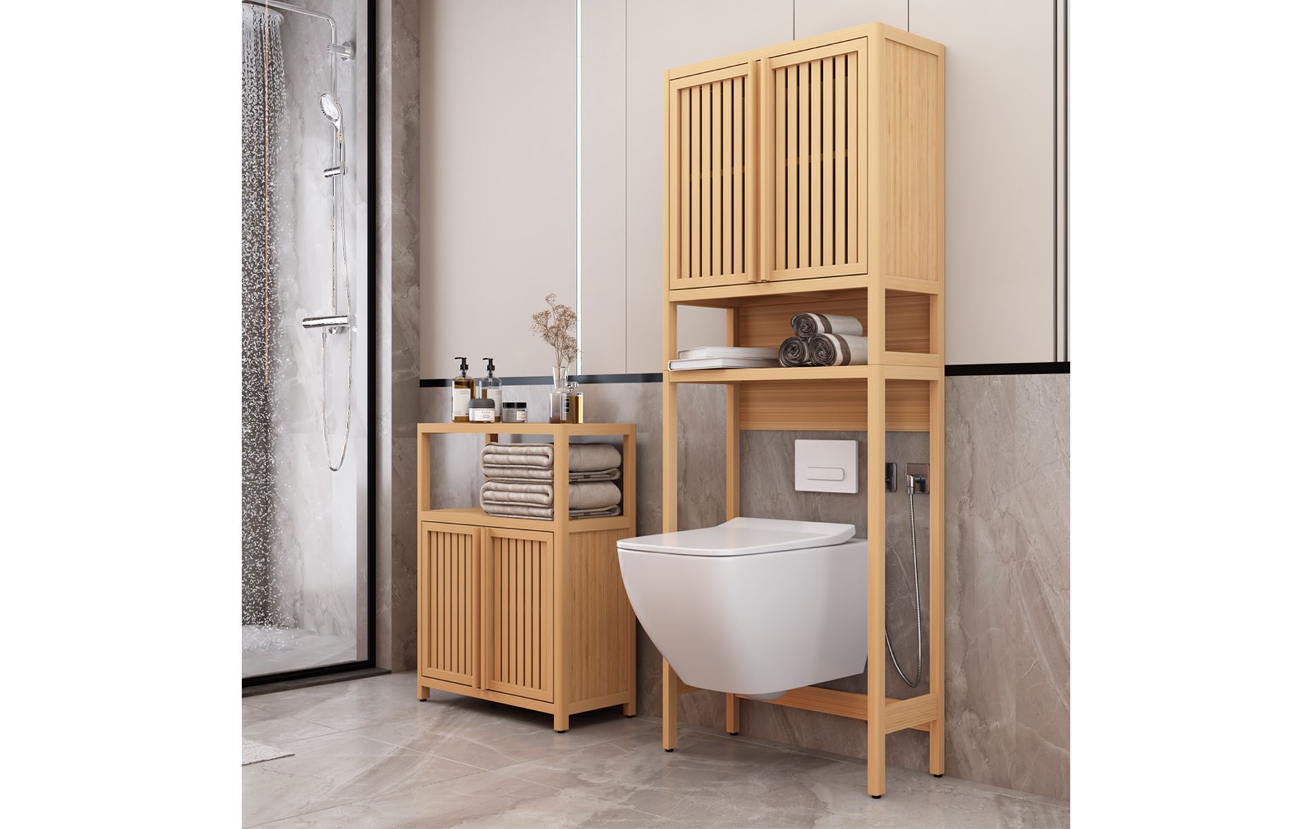 Toilet storage rack, independent bathroom, laundry room, space saving