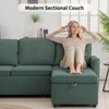 Dyonery 78 in Comfy Linen Modular Sectional Sofa 5 Seat L-Shaped Sectional Sofa with Pull Out Bed,Convertible Sleeper Sofa Bed for Living Room - 2 of 2