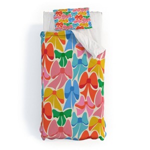 Deny Designs 2pc Twin/Twin XL Carriecantwell Rainbows Bright Multi Retro Kids' Duvet and Sham Set - 1 of 4