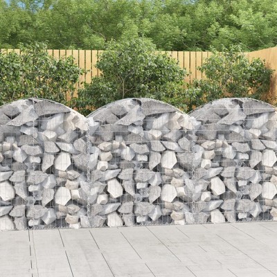 vidaXL Gabion Basket Silver Galvanized iron Medium Durable