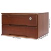 YIYIBYUS 2 Tiers Wooden Desktop Storage Box with Lockable Drawers - 3 of 4