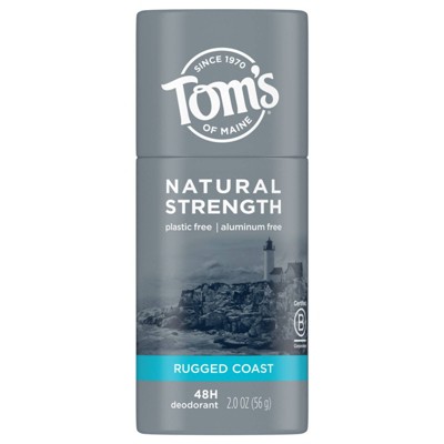 Tom's of Maine Men's Plastic-Free Natural Strength Deodorant Rugged Coast - 2oz