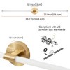 POWLIG 48.9-in 1-Light Gold Modern Dimmable Wall Sconce Strip Mirror Headlights Dresser Light Bar - 2 of 4