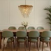ALOADECOR Mid-Century Statement Crystal Chandelier Painted Brass Vintage Glam Pendant Light Adjustable Ceiling Fixture for Dining Room - 2 of 4