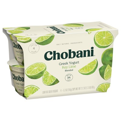 Chobani Key Lime Blended Low-Fat Greek Yogurt - 4ct/5.3oz Cups