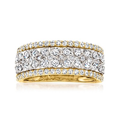 Ross-Simons 1.00 ct. t.w. Diamond Cluster Ring in 14kt 2-Tone Gold