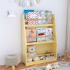 KTMBDW 3 Tier Kids Book Shelf,Kids Book Rack, Helps Keep Bedrooms, Playrooms, and Classrooms Organized, Natural - 4 of 4