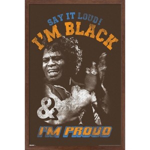 Trends International James Brown - I'm Black & I'm Proud Framed Wall Poster Prints - 1 of 4