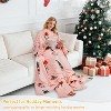 Catalonia Fleece Wearable Blanket with Sleeves and Foot Pockets, Micro Plush Wrap Sleeved Throw Blanket Robe, Super Fuzzy Cozy TV Blanket Throw, Gift - 3 of 4