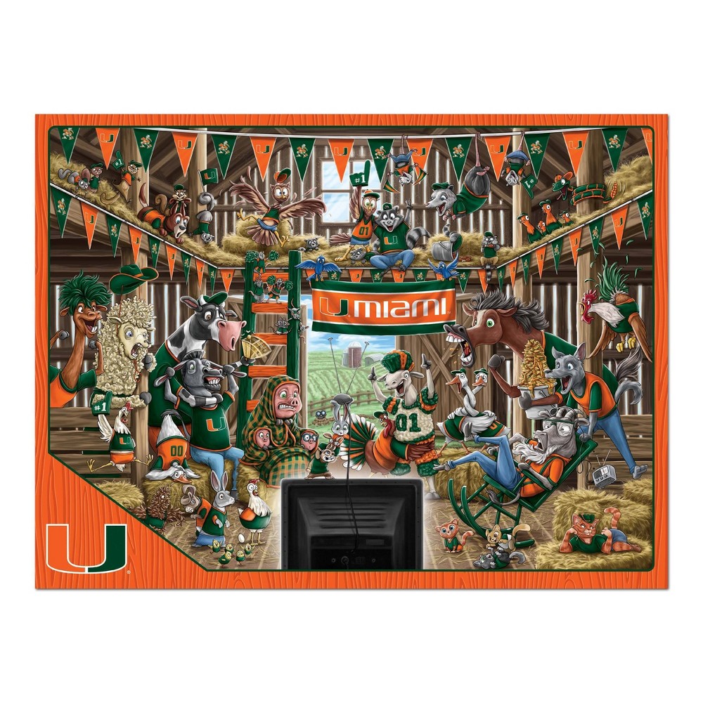 Photos - Jigsaw Puzzle / Mosaic NCAA Miami Hurricanes Barnyard Fans 500pc Puzzle