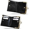 Clotth Women’s Vintage RFID Bifold Wallet - Compact Slim Design with Zipper Coin Pocket & Kiss Lock,PU Leather for Daily Use & Travel - 2 of 4