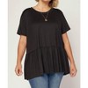 Women's Short Sleeve Peplum Top - entro - 4 of 4