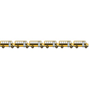 Hygloss School Bus Die Cut Border, 12 Strips/36 Feet (Pack of 6) - 1 of 1