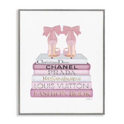 Stupell Industries Pastel Pink Heels & Books, 11" x 14"