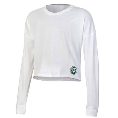 Ncaa Colorado State Rams Women's White Long Sleeve T-shirt : Target