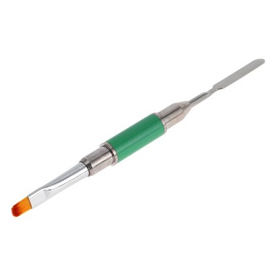 Unique Bargains Double Head Nail Painting Brushes for Polish Painting Home DIY Gradient Green 1 Pc
