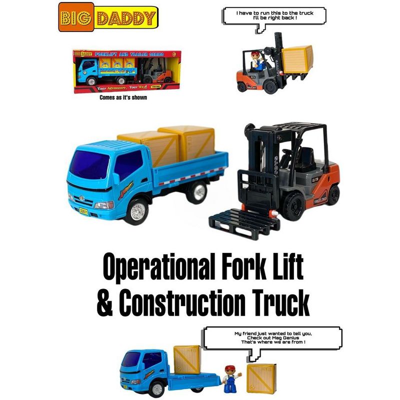 Big Daddy Forklift and Toy Truck Combo Set, 3 of 7