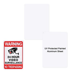 Unique Bargains Aluminum Reflective UV Protected White Blank Metal Signs 2 Pcs - 1 of 4