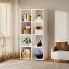 COMHOMA 4/6/8 Wood Cube Storage Shelf, White Wood Bookshelf with Removable Back Panels, Open Back Design for Vertical or Horizontal Placement - 2 of 4