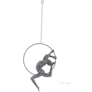Rings Man Decorative Sculpture 22" H – Hanging Resin Art by Anne Home By Old Modern Handicrafts - 1 of 4