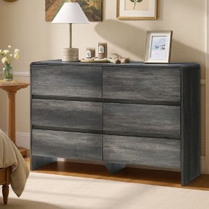 AMERLIFE Storage Dresser, Modern Chest with Rounded Corners, Wood Cabinet Organizer for Living Room, Easy Assembly - 1 of 4