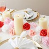 Bright Creations 100 Pack Pink and White Artificial Rose Heads, 3-Inch Stemless Flowers for Valentine's Day, Weddings, Bouquets, DIY Crafts, 4 Colors - 4 of 4