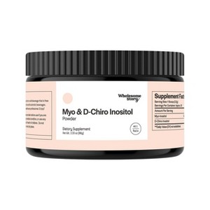 Wholesome Story Myo & D-Chiro Inositol Powder, Supports Healthy Hormone Levels, Menstrual Cycles & Ovarian Health - 1 of 4