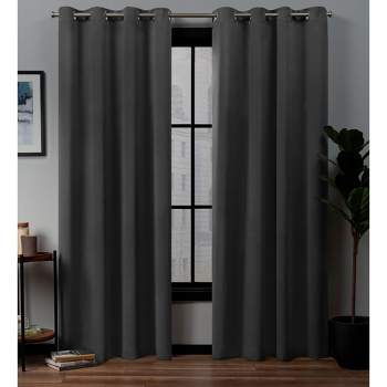 Set of 2 Academy Total Blackout Grommet Top Curtain Panel - Exclusive Home