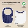 KeaBabies 8pk Organic Baby Bibs for Boy, Baby Drool Bib for Baby Boys and Girls, Newborn Teething Bibs - 3 of 4