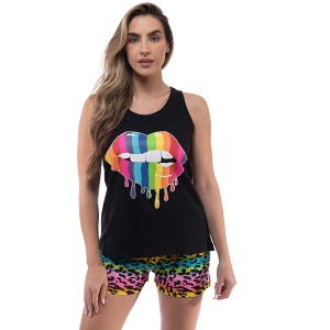 Just Love Womens Tank & Short Cute Pajama Set - Ribbed PJ Sets Sleepwear Loungewear - 1 of 3
