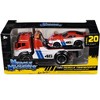 JDM Flatbed Truck #46 Red & White w/Blue & 1972 Datsun 240Z #46 Red and White w/Blue 1/64 Die Cast Models by Muscle Machines - 3 of 3