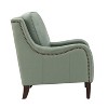 Regina 27.56" Wide Genuine Leather Armchair with Removable Cushions and English Arms  | ARTFUL LIVING DESIGN - 3 of 4