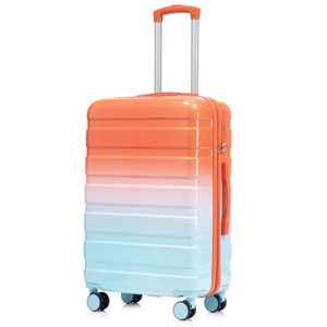 TopComfy Luggage 20 24 28 Inch Travel Suitcase Spinner Wheel Luggage Set Gradient Color Carry On Suitcase for Travel, Red, 19.69"*11.61"*30.51" - 1 of 4