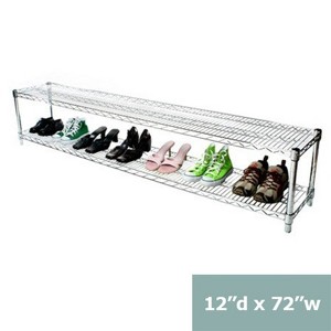 Shelving.com Chrome Wire Shelving with 2 Tier Shelves - - 1 of 3