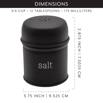 Black Enamel Modern Farmhouse Salt and Pepper Shaker Set