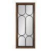 Kate and Laurel Spechett Decorative Windowpane Mirror, 13x30, Walnut Brown - 4 of 4