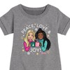 Girls' - Barbie - Holidays & Christmas Graphic Short Sleeve Fleece Dress - 2 of 4
