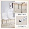 PAGED Luxury Dining Chairs Set of 6 Vertical Stripe Back Dining Room Chairs with Metal Legs for Dining Room, Kitchen - 2 of 4